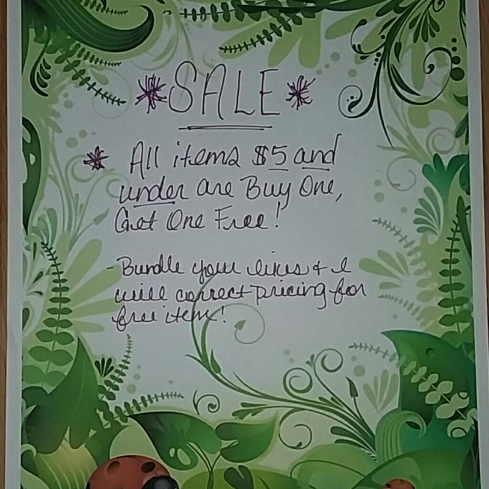 $5 and under BOGO FREE!